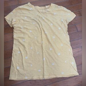 PINK Victoria's Secret Yellow Tee with White Accents
